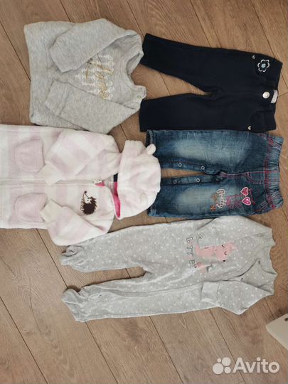 Пакет вещей на девочку 7-12 мес