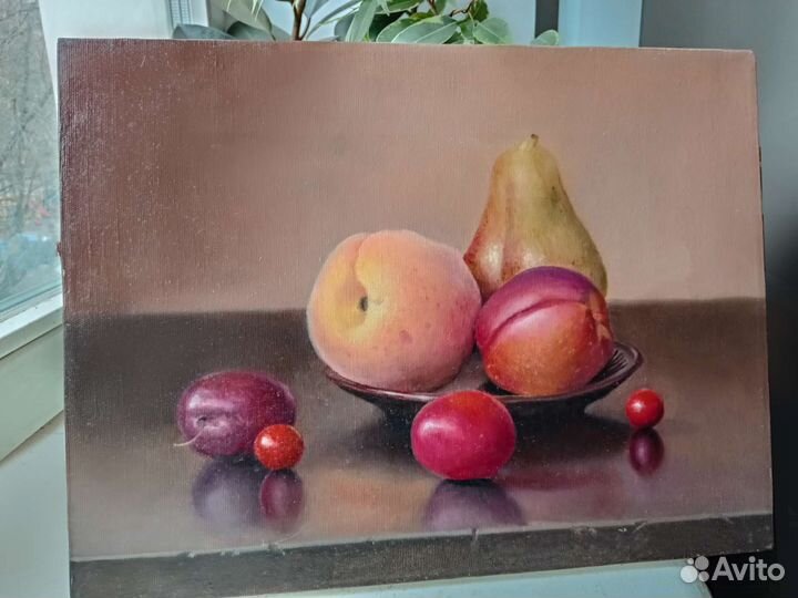 Картина маслом натюрморт с фруктами