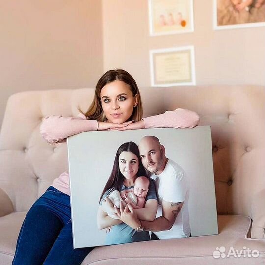 Портреты по фото на холсте на праздник с доставкой