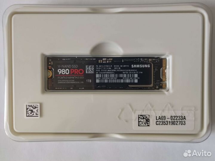 SSD диск Samsung 980PRO PCIe4.0 NVMe m.2 1тб