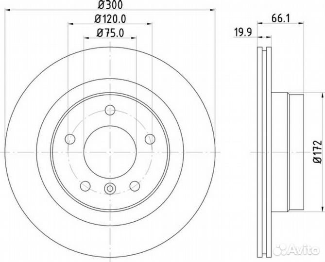 Диск тормозной BMW 1-series 2-series 3-series 4-se
