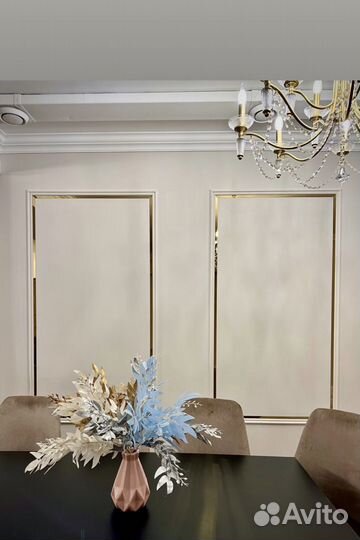 Молдинг плоский золото глянцевый