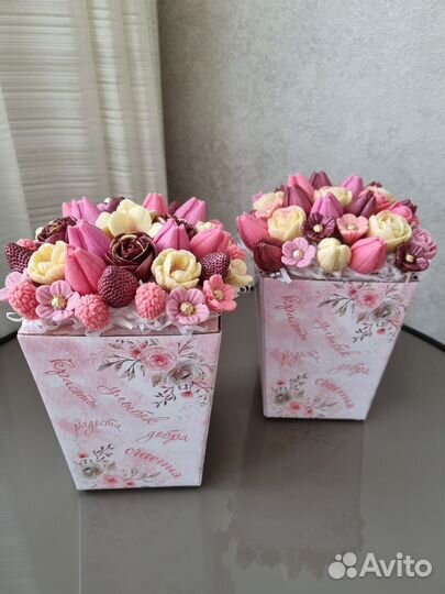 Шоколадные букеты ручной работы