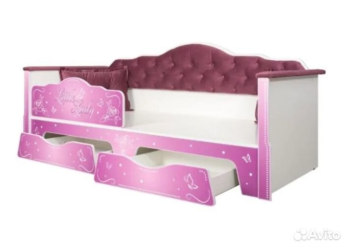 Кровать одинарная 01.34 Ноктюрн (180) темный ягодн