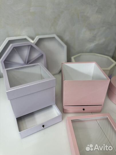 Коробка квадратная, коробка шайба, подарочная