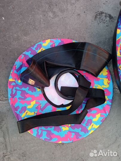 Тюбинг ватрушка 100 см с жёстким дном