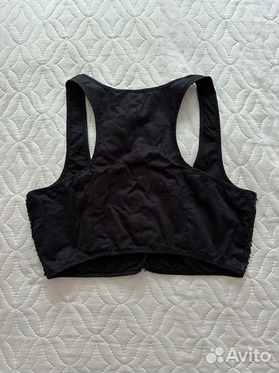 Жилетка костюмная черная пайетки в стиле Pervert