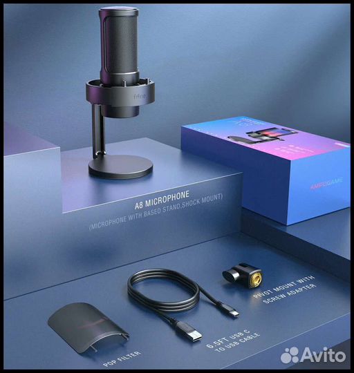 Микрофон Fifine A8 черный новый