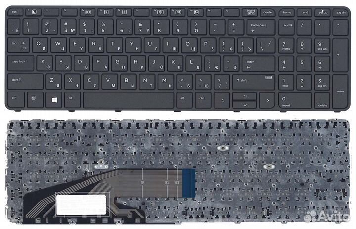 Клавиатура HP ProBook 450 G3, 455 G3 черная