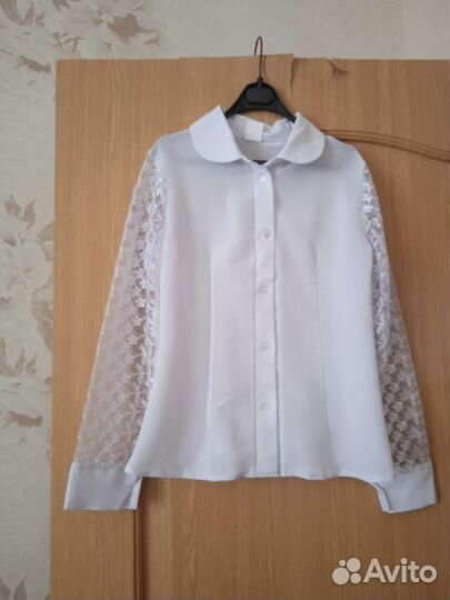 Блузка школьная нарядная на рост 122-128
