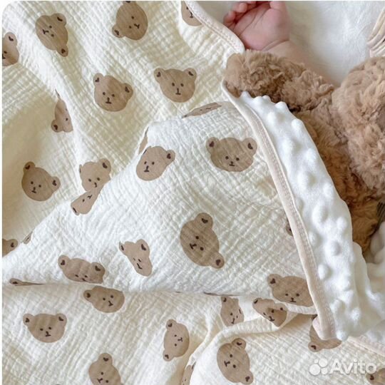 Новый Муслиновый плед детский для новорождённых