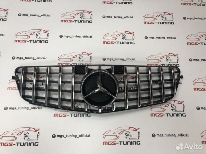 Решетка Mercedes C-class w204 GT style chrome