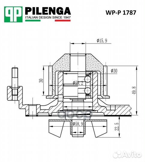 Помпа системы охлаждения largus, logan, sandero