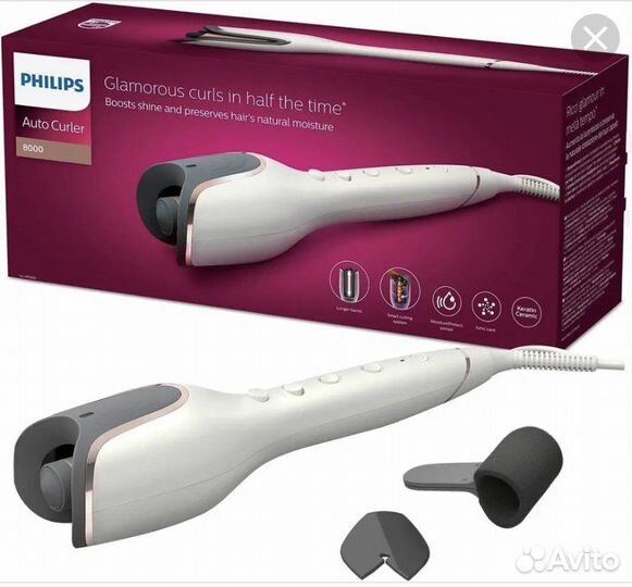 Плойка philips auto curler 8000