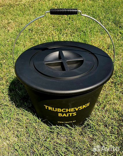 Ведро для прикормки большое + таз + крышка