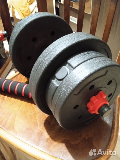 Гантели + гриф (сборный) 20 кг общего веса