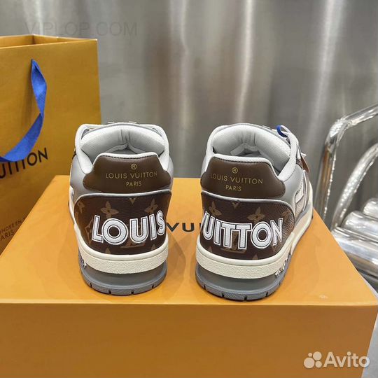 Кроссовки Louis Vuitton Lv Trainer. Коричневые