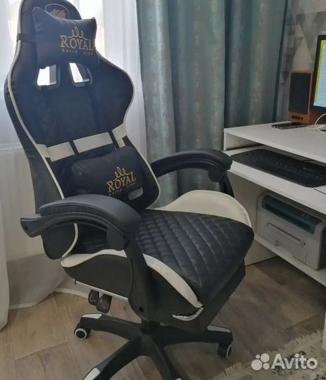 Компьютерное игровое кресло геймерское с массажем