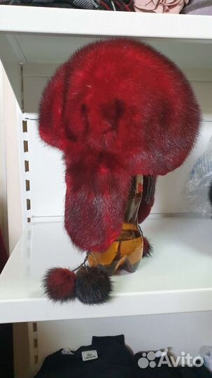 Норковая ушанка женская