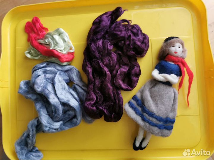 Пряжа для валяния шерсть шелк