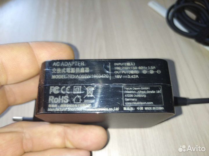 Блок питания для ноутбука asus 19V 3.42A