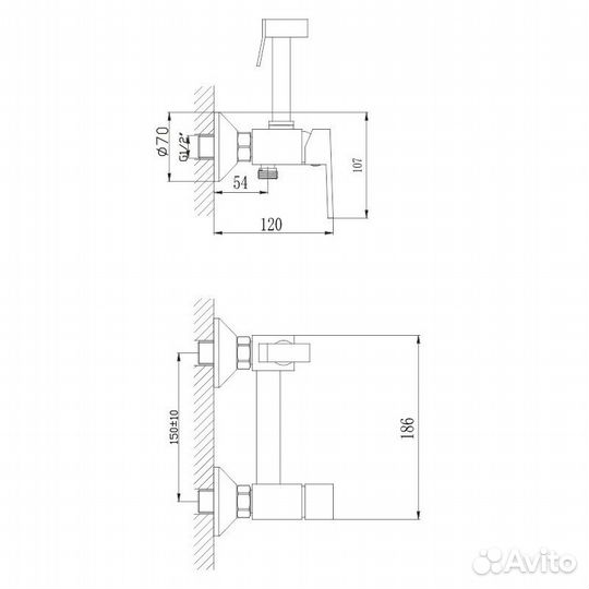 Гигиенический душ со смесителем Haiba HB5513-7