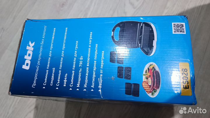 Сэндвичница bbk es028 белая