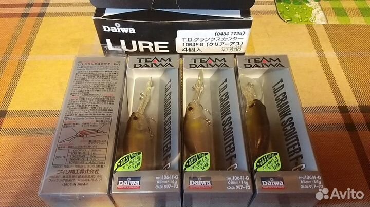 Воблеры daiwa lure 1064F-G новые