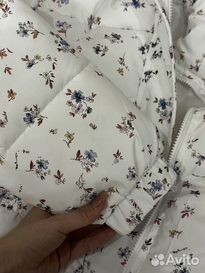 Куртка женская зимняя в цветочек размер S