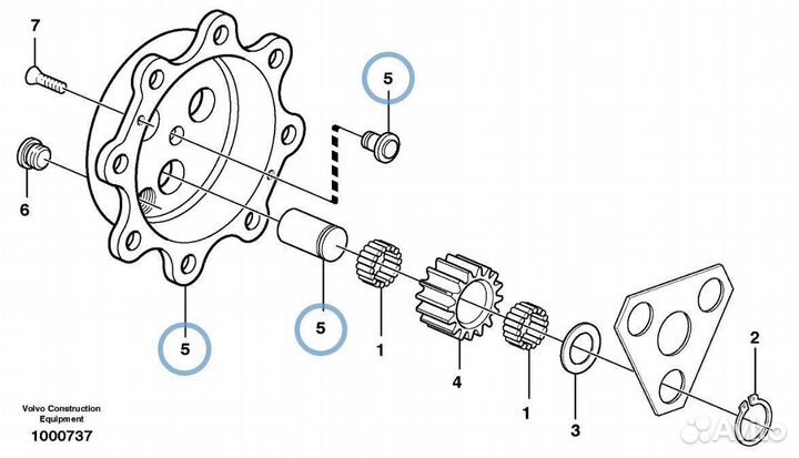 CA0066855 Планетарный бортовой редуктор в сборе