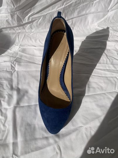 Туфли замшевые синие