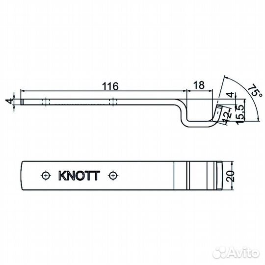 Пластина для замок борта прицепа SVB20 арт.6S5673