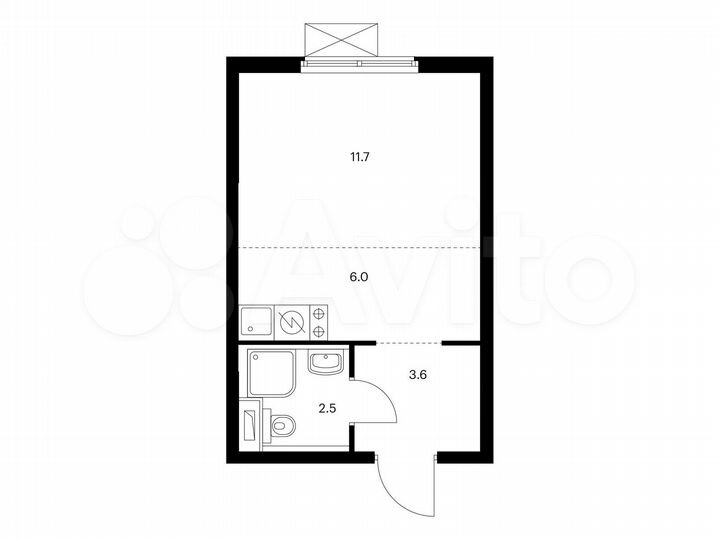 Квартира-студия, 23,8 м², 18/24 эт.