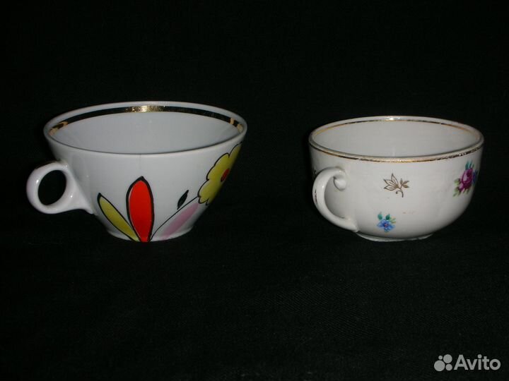 Чашки, фарфор, Дулево, СССР