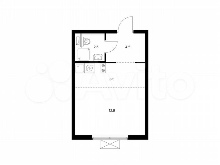 Квартира-студия, 25,8 м², 14/14 эт.
