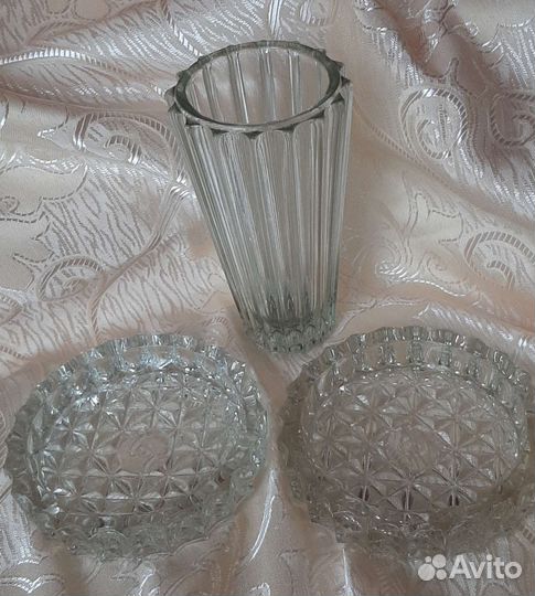 Ваза, пепельницы и сахарницы времен СССР