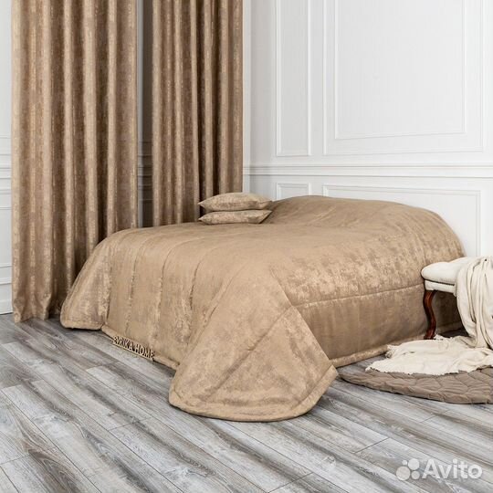 Мраморное покрывало Зарина бронза на диван
