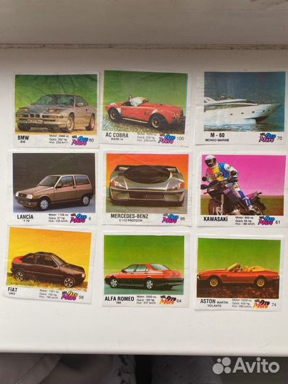 Вкладыши от жвачки oto moto 21 шт