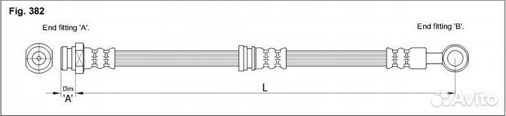 Шланг тормозной передний KK FT0744