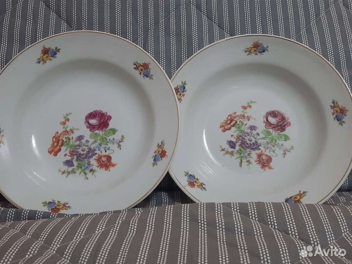 Тарелки Чудово 61год, зик, детские Пфз, блюдца