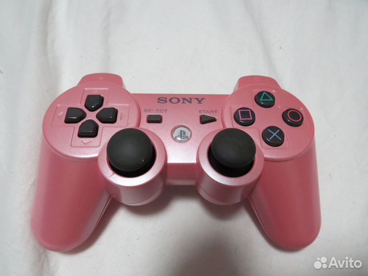 Оригинальный розовый геймпад PS3