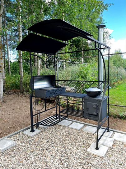 Мангал с крышей
