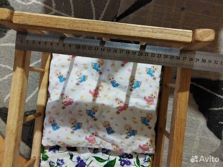 Кровать для кукол деревянная