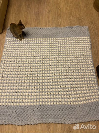 Плюшевый плед ручной работы