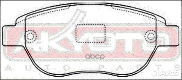 Колодки тормозные дисковые передние AKD-0187