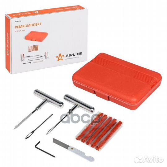 Ремкомплект для ремонта б/к шин в кейсе atrk4 A