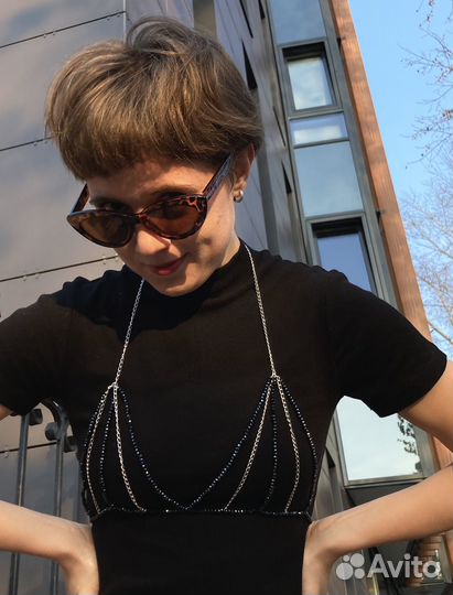 Топ бра из бусин