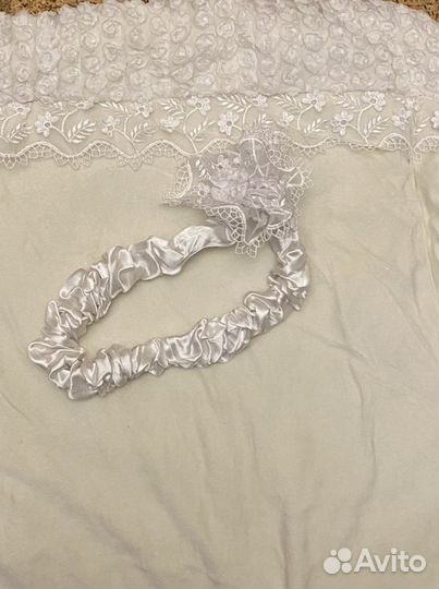 Роскошный кремовый конверт-одеяло на выписку