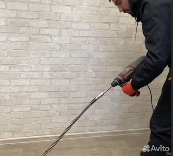 Спираль для прочистки труб c адаптером к дрели