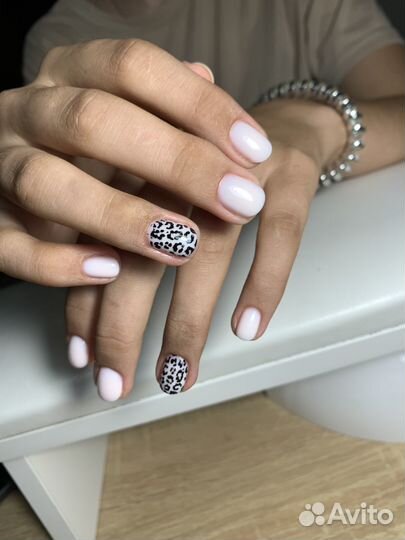 Комбинированный маникюр с укреплением